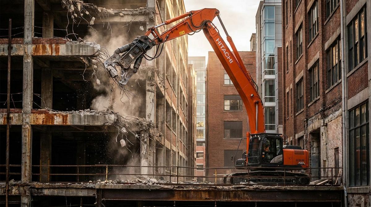 Demolición Selectiva Urbana: Técnicas y Maquinaria Clave - detalle