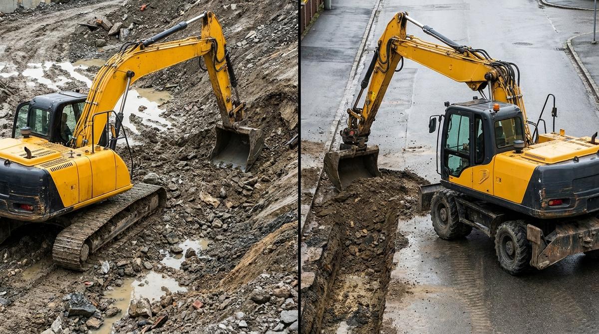 Excavadoras de Cadenas vs Ruedas: Qué Máquina Elegir para tu Obra